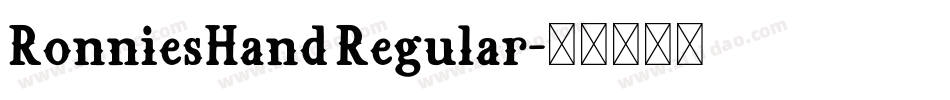 RonniesHand Regular字体转换